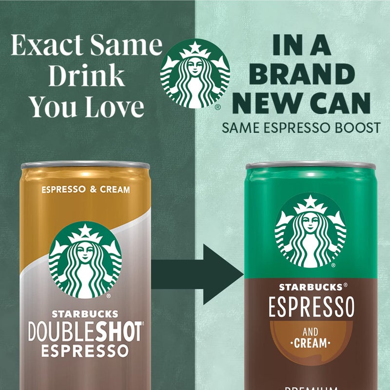 Starbucks - RTD Coffee Espresso And Cream, 6.5oz Cans (12 Pack) (Packaging May Vary) - Image 2