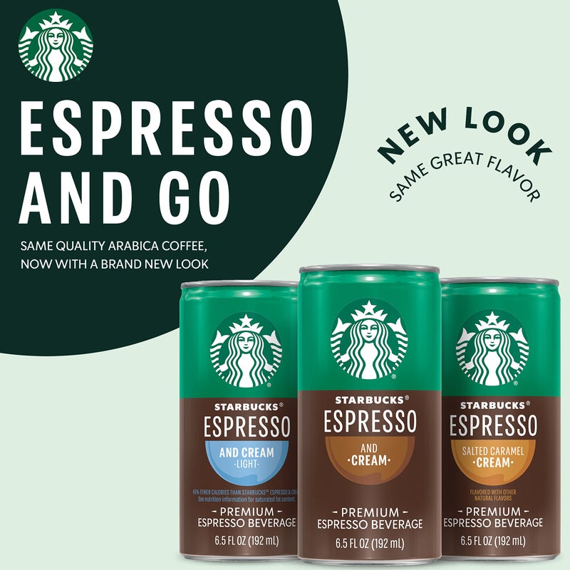 Starbucks - RTD Coffee Espresso And Cream, 6.5oz Cans (12 Pack) (Packaging May Vary) - Image 5