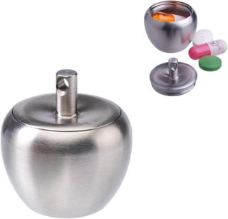 TKM1 Small Pill Box Keychain Pill Container Stainless Steel Mini Apple-Shaped Pill Case, Waterproof Metal Pill Organizer for Travel, Camping and Outdoor - pzsku/ZDA45ACB867ABE47177E8Z/45/_/1744284106/6f204a0e-862f-454b-8ca1-03be9449ff9c