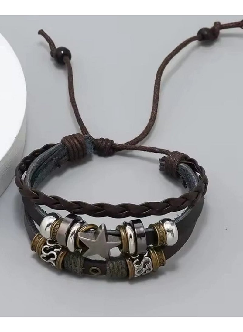 Goolsky Leather Bracelet - European & American Trend Minimalist Multi-Layer Hand Jewelry - Image 5