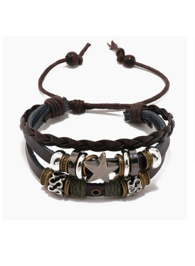 Goolsky Leather Bracelet - European & American Trend Minimalist Multi-Layer Hand Jewelry - Image 1