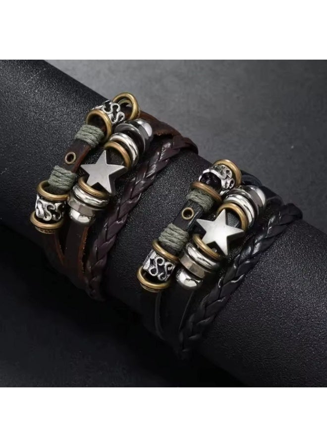 Goolsky Leather Bracelet - European & American Trend Minimalist Multi-Layer Hand Jewelry - Image 2
