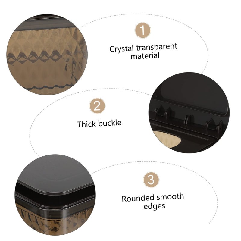 Creative Black Tissue Box with Lid Portable Napkin Container for Home and Car Storage - Image 4