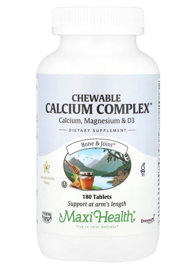 Maxi Health Chewable Calcium Complex™ Natural Vanilla  180 Tablets 