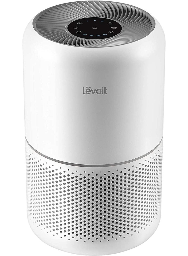 Levoit Air Purifiers for Home Dust Smoke Pet Hair, Up to 40m², H13 True HEPA Air Filter with Timer, Sleep Mode, Ozone Free, 24dB Quiet Air Cleaner for Bedroom, Office, Core 300, White core 300 white