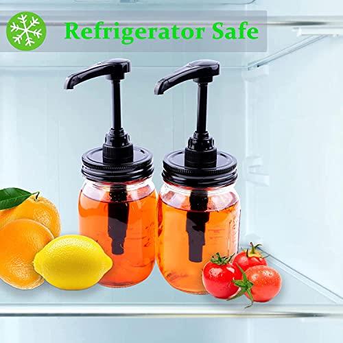 GMCOZY Mason Jar Syrup & Sauce Dispenser Pump Lids for Regular Mouth (2 Pack), Airtight & Leak-Proof Kitchen Food Grade Coffee Syrup Dispenser Pump (Jar Not Included) - Image 3
