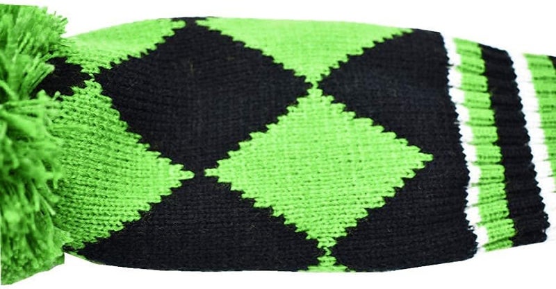 SEACLOUD 3pcs Knitted Golf Club Head Covers for Driver and Fairway Woods Headcovers Set (Argyle/Stars and Stripes Pattern) - Image 3