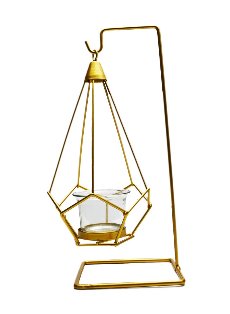 Candle Holder Gold/ Candle Stand for Living Room, Office, Café, Hall, Bedroom/ Candle Holder For Home Temple/ Ramadan Decoration Candle Holder - Image 1