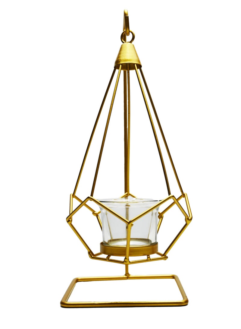 Candle Holder Gold/ Candle Stand for Living Room, Office, Café, Hall, Bedroom/ Candle Holder For Home Temple/ Ramadan Decoration Candle Holder - Image 2