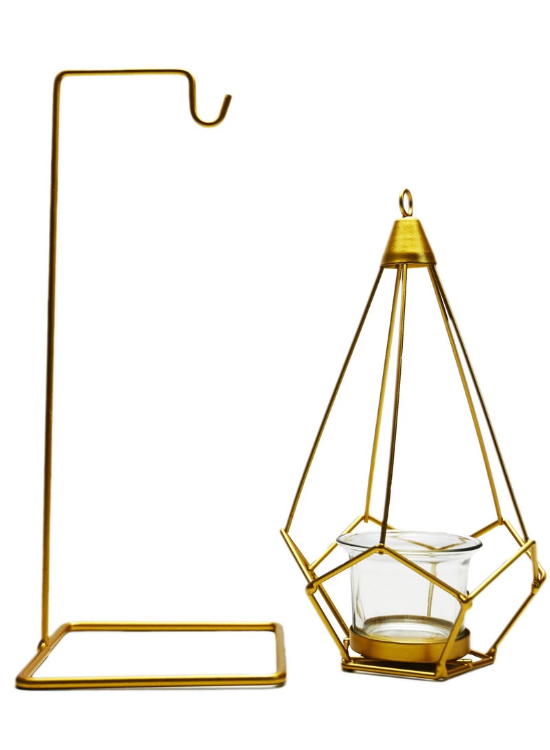 Candle Holder Gold/ Candle Stand for Living Room, Office, Café, Hall, Bedroom/ Candle Holder For Home Temple/ Ramadan Decoration Candle Holder - Image 3