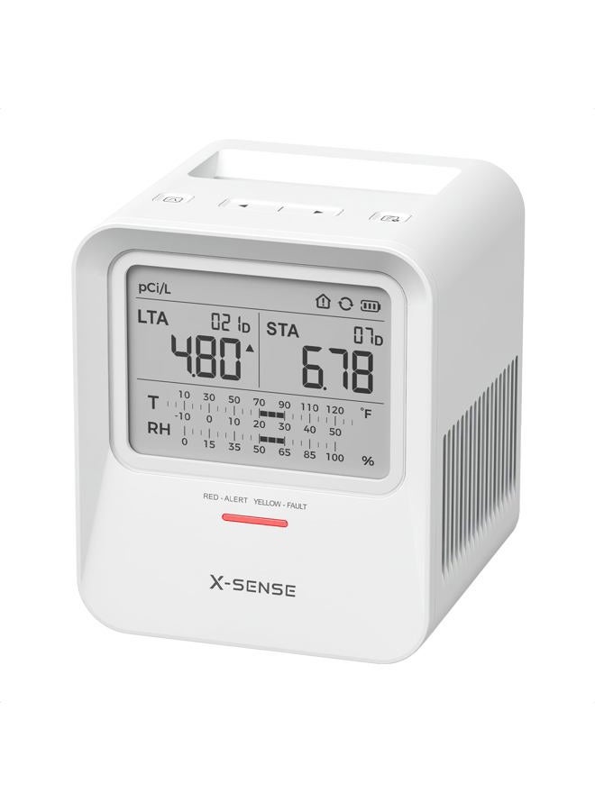 X-Sense Radon Detector, Audible & Visual Alert, One-touch Reset, Stores up to 99 Local Reports, Temperature and Humidity Range Display, Long-term Accurate Monitoring for up to 999 Days, Model XR0B-SR - Image 1