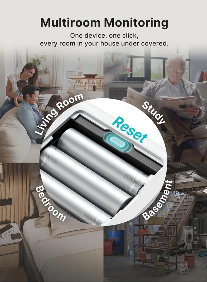 X-Sense Radon Detector, Audible & Visual Alert, One-touch Reset, Stores up to 99 Local Reports, Temperature and Humidity Range Display, Long-term Accurate Monitoring for up to 999 Days, Model XR0B-SR - Image 4