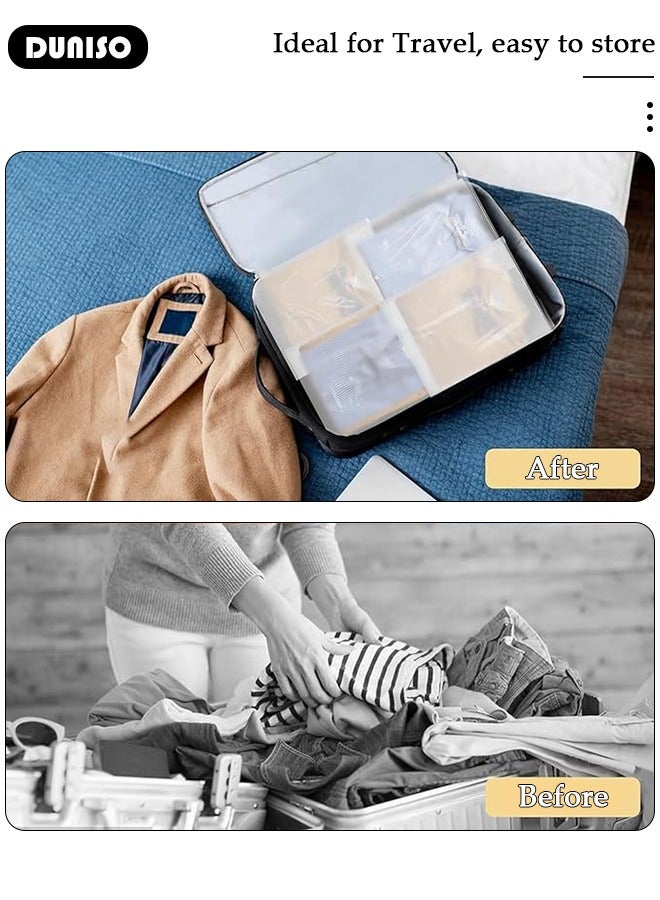 DUNISO 50 PCS Frosted Clothes Packaging Bags for Shipping, Reusable Frosted Zipper Plastic Bags for Clothing Travel Storage Bags, Multifunctional Clear Plastic Apparel Bag, Resealable Apparel Zip Slider Bags for for Underwear, Towels, Shoes, Clothes, Cosmetics, Toiletries - Image 5