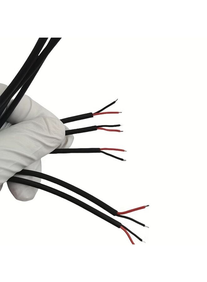 20Pcs Black DC12V Power Supply Cable 5 5x2 1mm Connector Wire For CCTV LED Strip - Image 5