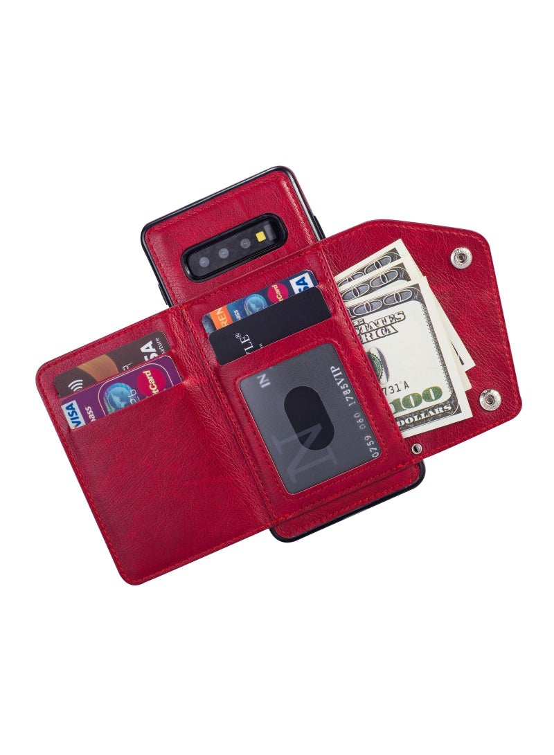 Suteni Back Cover Leather Protective Case for Samsung Mobile Phone - Image 2