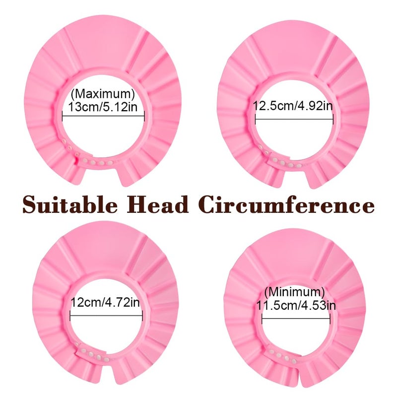 EWINEVER EWIN(R) 4pcs Soft Adjustable Baby Kids Children Shampoo Bath Bathing Shower Cap Hat Wash Hair Shield Hat - Image 3