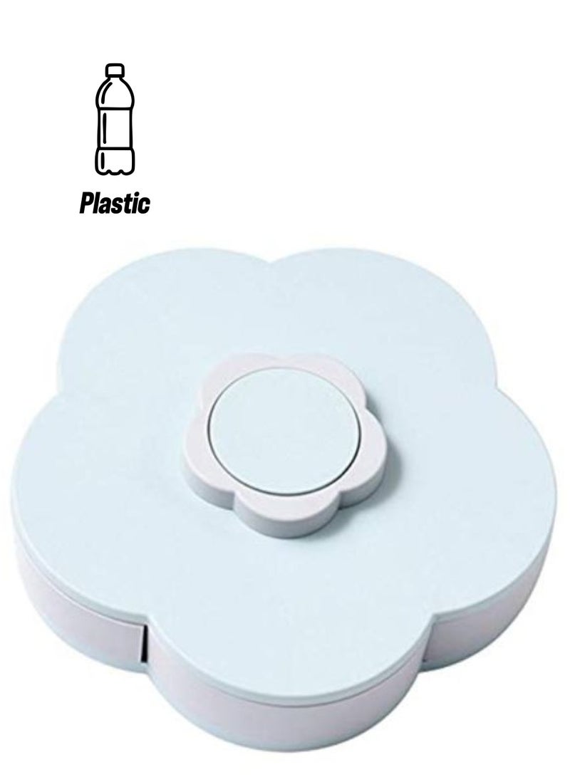 Flower Petal Candy Storage Box Blue/White - Image 1