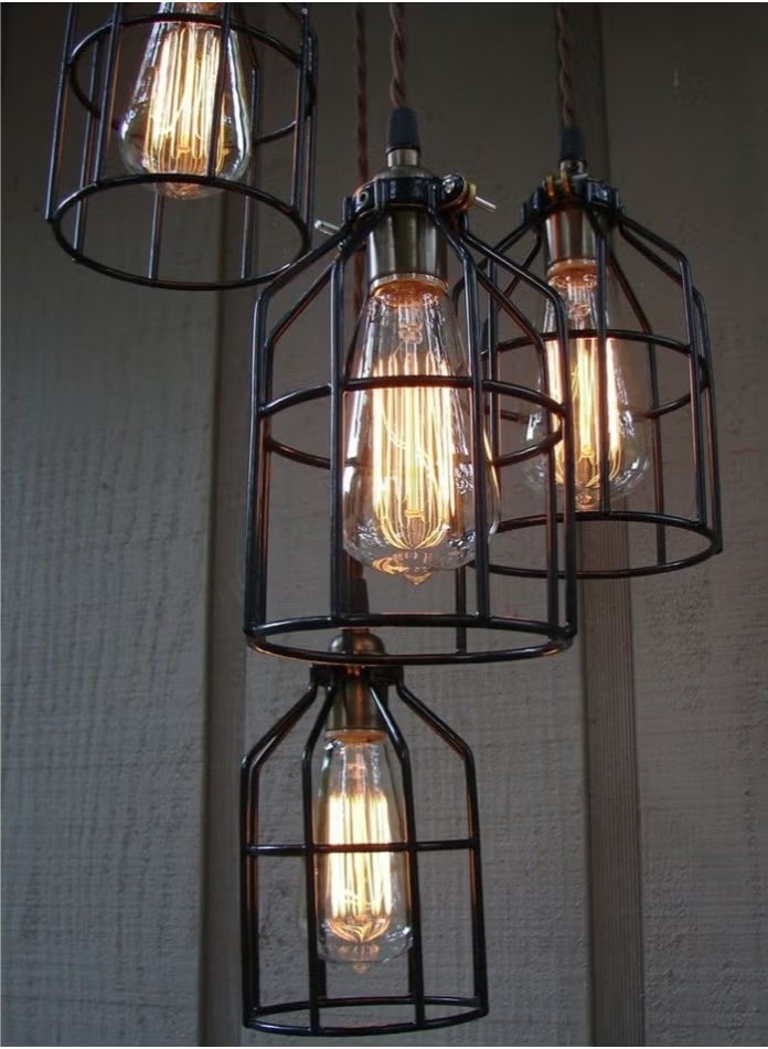 Edison Vintage LED Light Bulbs – 2-Pack, Dimmable E27 Base – 6W Warm White 2700K, ST64 Antique Style, Clear Glass Filament Bulbs for Home Décor, Pendant Lights & Chandeliers - Image 5