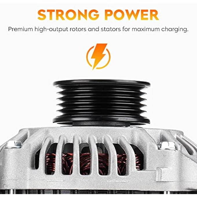 AEagle New Alternator for 1999-2003 Chevy Tracker & Suzuki Vitara L4 2.0L 2.0, 31400-65D00, 31400-65D01, AMT0106, 400-48127, A5TA4291, 30020754, 30026055, 13781 - Image 2