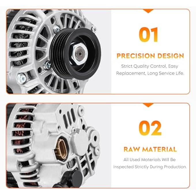 AEagle New Alternator for 1999-2003 Chevy Tracker & Suzuki Vitara L4 2.0L 2.0, 31400-65D00, 31400-65D01, AMT0106, 400-48127, A5TA4291, 30020754, 30026055, 13781 - Image 4