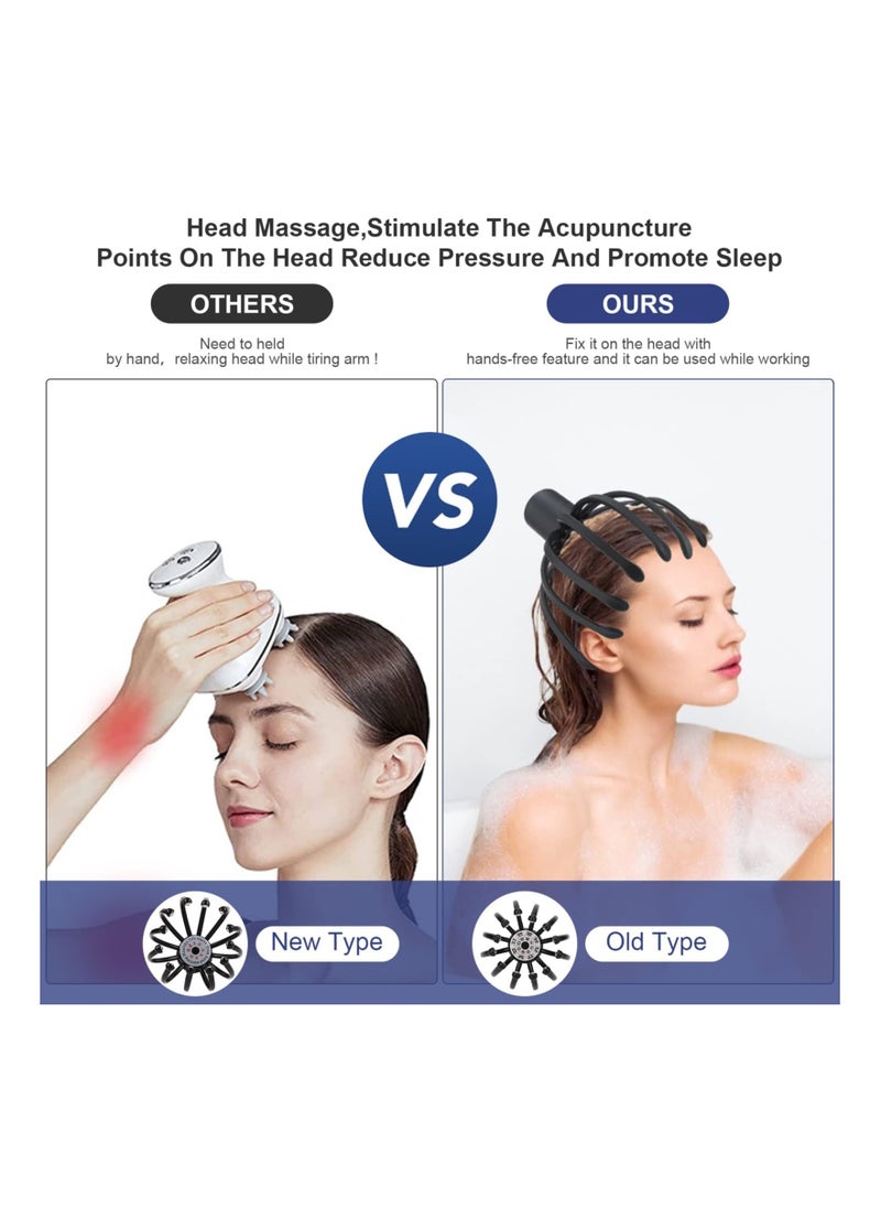 SYOSI 12 Claws Electric Head Massage Spider, Scalp Massage Brush Vibrating Electric Head Massager Portable Wireless Head Massage for Stress Relax and Tension, Deep Sleeping, One Size Fit Most, Ideal Gifts  - Image 3