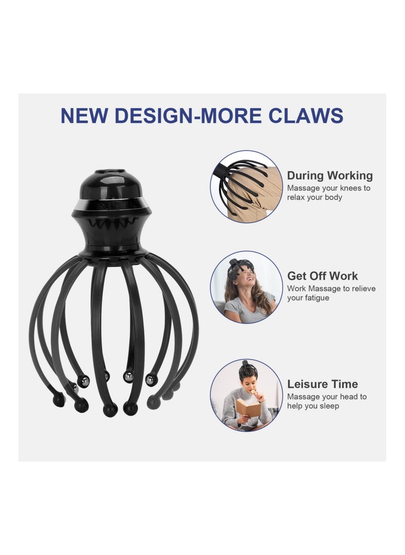 SYOSI 12 Claws Electric Head Massage Spider, Scalp Massage Brush Vibrating Electric Head Massager Portable Wireless Head Massage for Stress Relax and Tension, Deep Sleeping, One Size Fit Most, Ideal Gifts  - Image 2