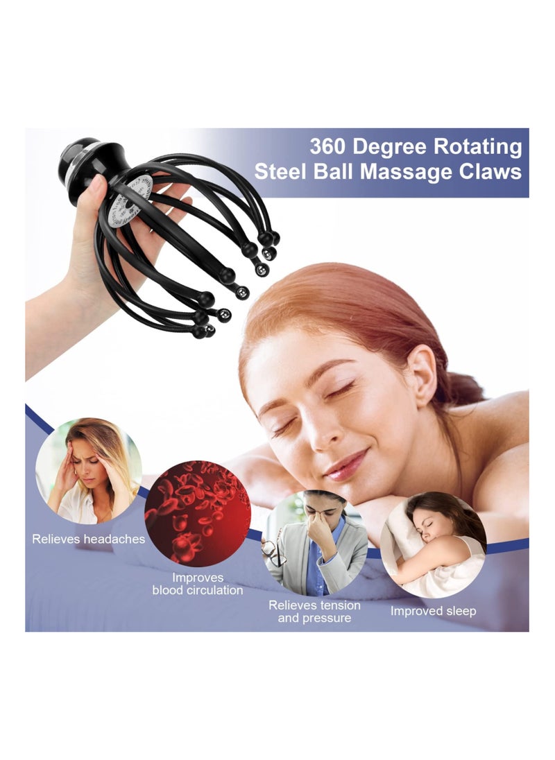 SYOSI 12 Claws Electric Head Massage Spider, Scalp Massage Brush Vibrating Electric Head Massager Portable Wireless Head Massage for Stress Relax and Tension, Deep Sleeping, One Size Fit Most, Ideal Gifts  - Image 5