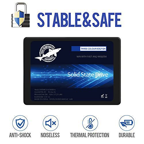 THREE COLOUR DOGFISH Dogfish 64GB 2.5" Internal SSD, 3D NAND Solid State Drive, SATA III 6Gb/s 2.5 inch 7mm (0.28”), Read up to 400MB/s - (2.5 64GB) - Image 4