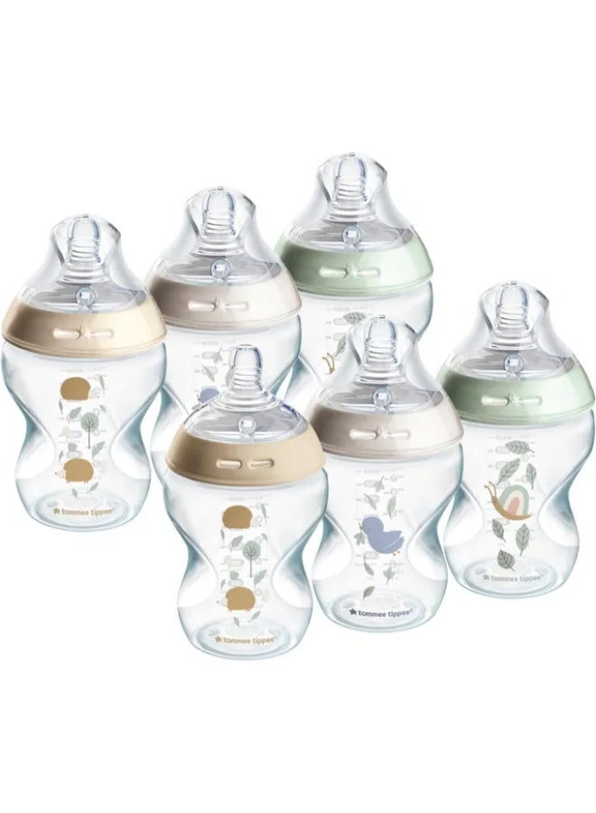 Tommee Tippee - Closer To Nature Bottles 260ml - Be Kind - 6pcs