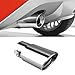 OXDFK Universal Chrome Exhaust Tip 1521 Inlet Stainless Steel Adjustable Car Muffler Decorative Tip Fits Pipes with 1521 Diameter 224 Outlet 576 Long Straight Pipe Kit - Image 2