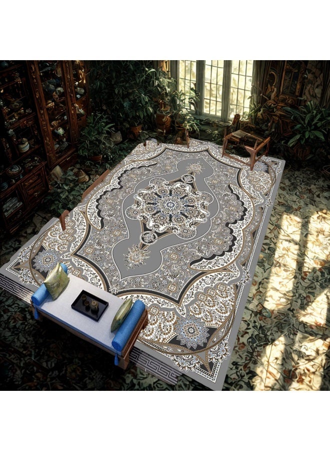 SMART HOME Ceramic carpets, excellent velvet rug, padded and soft to the touch, with beautiful 3D patterns made of high-quality materials, nano seating mattress, size 2X3 meters - Image 4