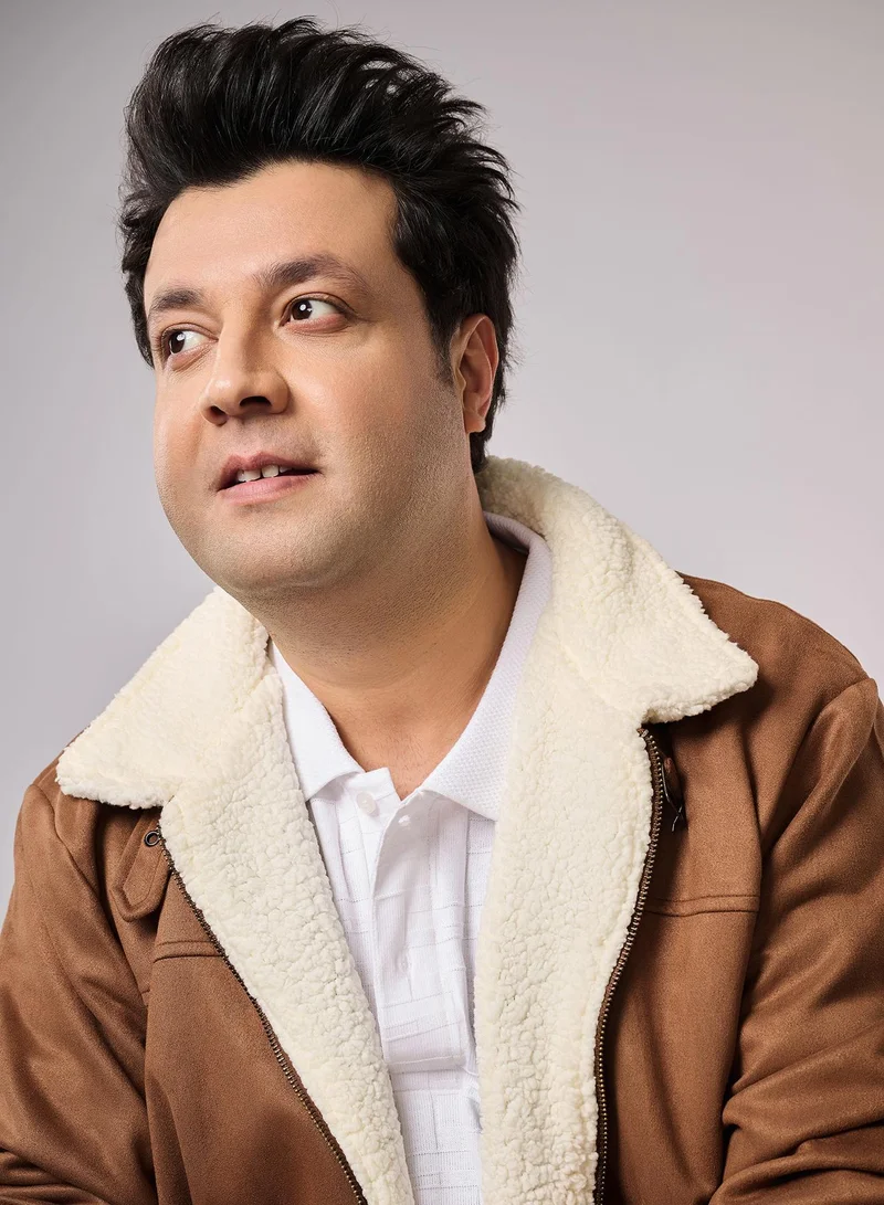 Instafab Plus Instafab Plus Men's Tan Brown Fleece Lined Biker Jacket For Casual Wear | High Neck | Long Cuffed Sleeved | Zipper Closure | Plus-Size Jacket Crafted With Comfort Fit For Everyday Wear