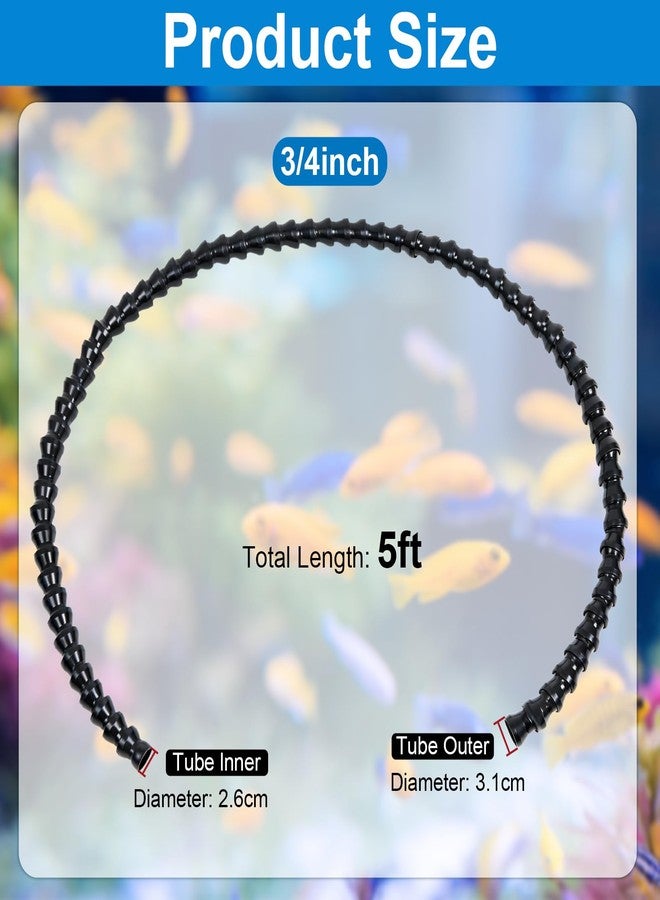 Joyfolk 3/4" Aquarium Tubing Modular 5-Foot Coil Hose for Aquarium Fish Tank Conveying Coolant, Air Flow or Liquid - Image 2