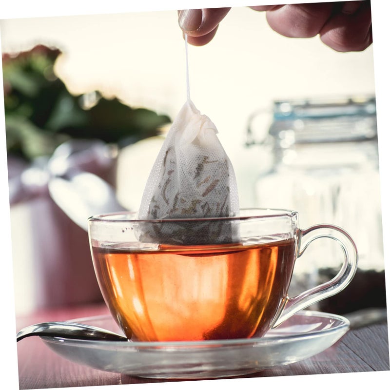 200 Count Unbleached Drawstring Tea Bags 8x10cm for Loose Leaf Tea and Soup Infuser Filters - Image 3