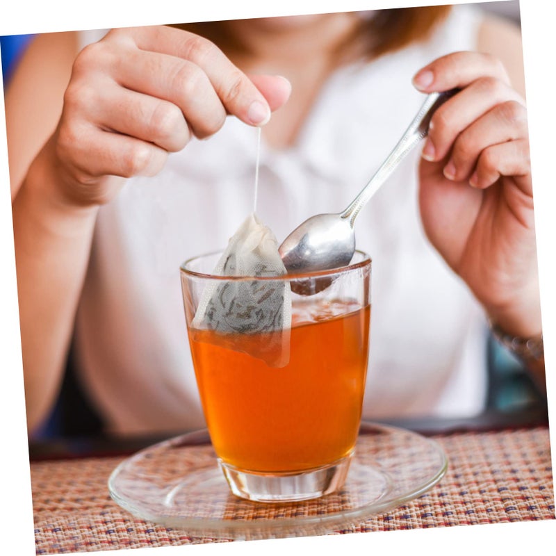 200 Count Unbleached Drawstring Tea Bags 8x10cm for Loose Leaf Tea and Soup Infuser Filters - Image 5