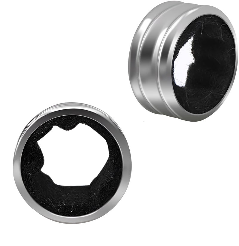 MeeTo Stainless Steel Wine Bottle Collars – Classy Drip Rings with Velvet Felt Linings Durable Drop Stoppers Elegant Wine Pouring Accessories for Home, Kitchen, Bar & Gifts [Pack of 2] - Image 1