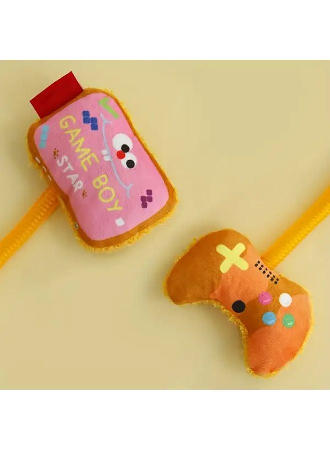 1 قطعة لعبة قطط صفراء كلاسيكية تفاعلية مع جرس في الداخل للقطط الصغيرة - Image 5