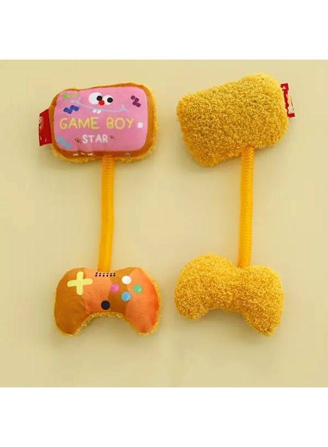 1 قطعة لعبة قطط صفراء كلاسيكية تفاعلية مع جرس في الداخل للقطط الصغيرة - Image 4