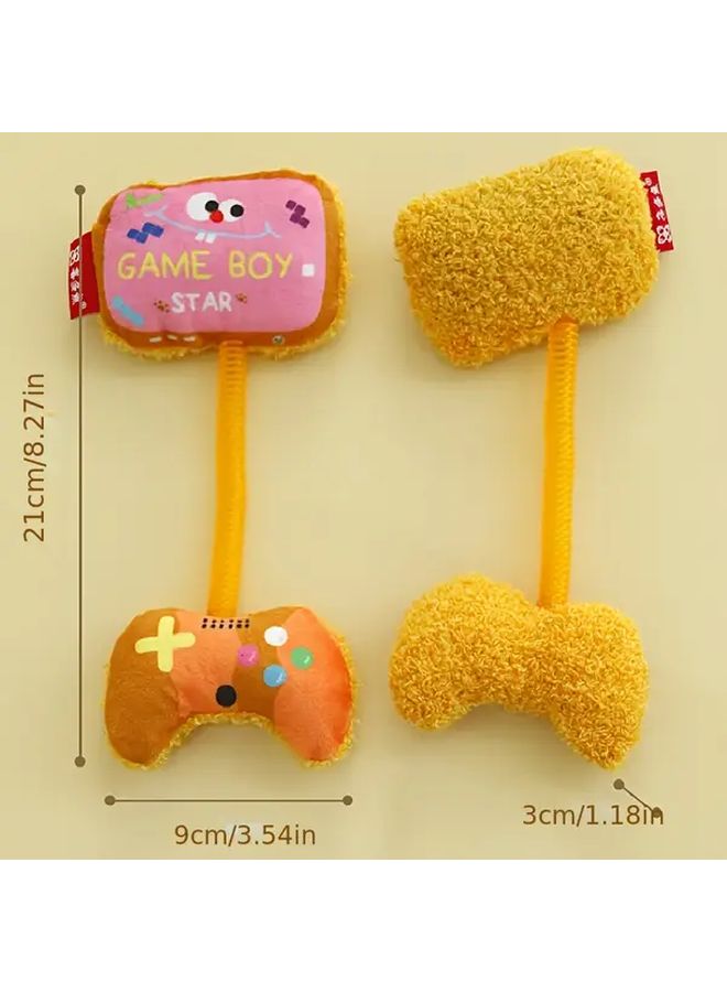 1 قطعة لعبة قطط صفراء كلاسيكية تفاعلية مع جرس في الداخل للقطط الصغيرة - Image 3