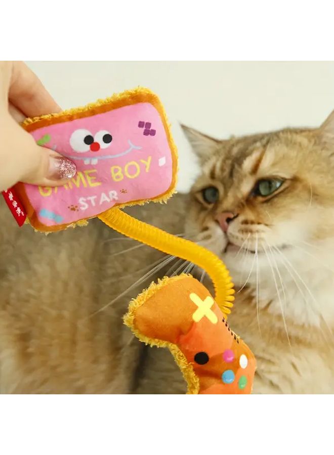 1 قطعة لعبة قطط صفراء كلاسيكية تفاعلية مع جرس في الداخل للقطط الصغيرة - Image 2