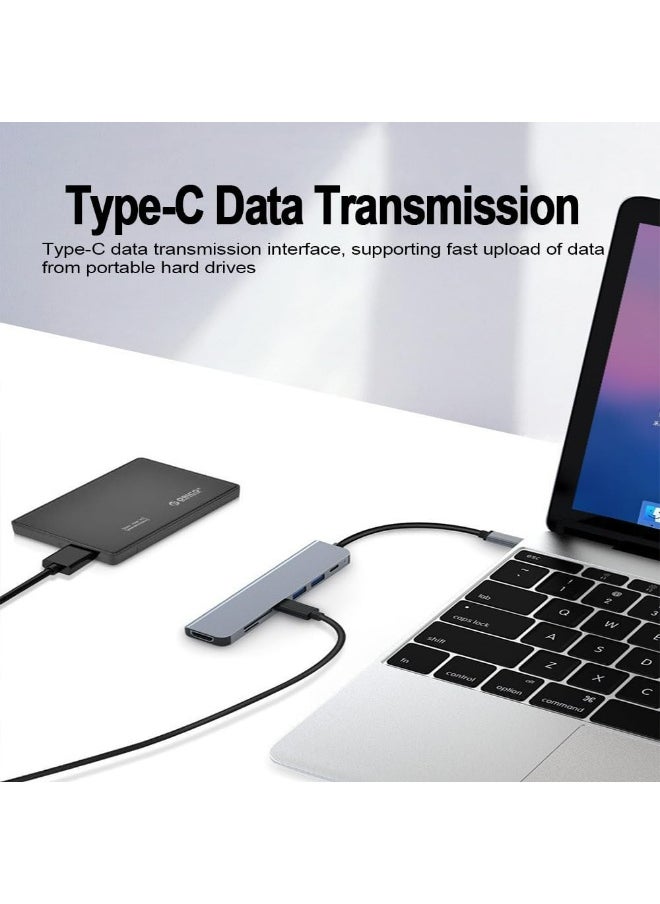 Generic - USB C Hub HDMI Adapter for MacBook Pro/Air, 7-in-1 Powered USB-C Multiport Hub Adapter with 4K HDMI, PD, USB 3.0, SD/TF Card Reader for MacBook Pro/Air Laptops, PC, iPad, iPhone 15/16 and More - Image 1