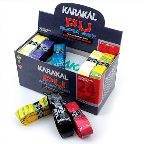 Karakal - PU Super Grip - self-Adhesive Grip Tape for Badminton Squash Tennis Hockey Sticks or Curling - 24 pcs - Multi Colors, GRKSM - Image 4