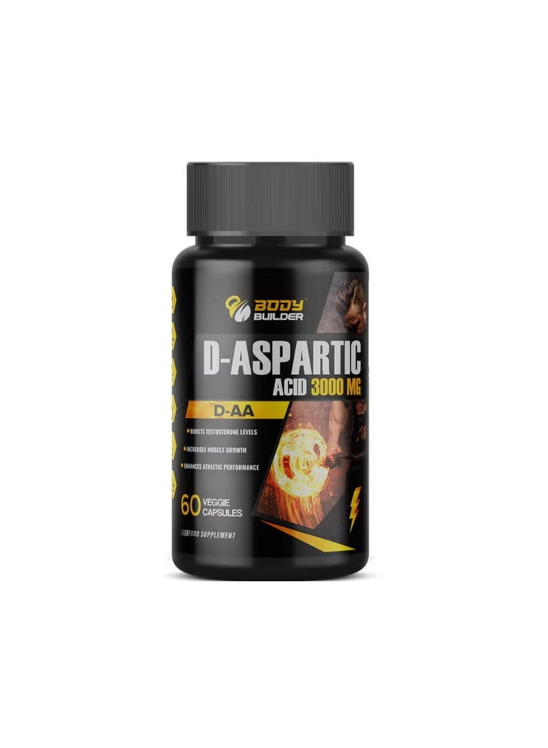 بودي بيلدر حمض الأسبارتيك د، 3000 ملغ، 60 كبسولة نباتية
