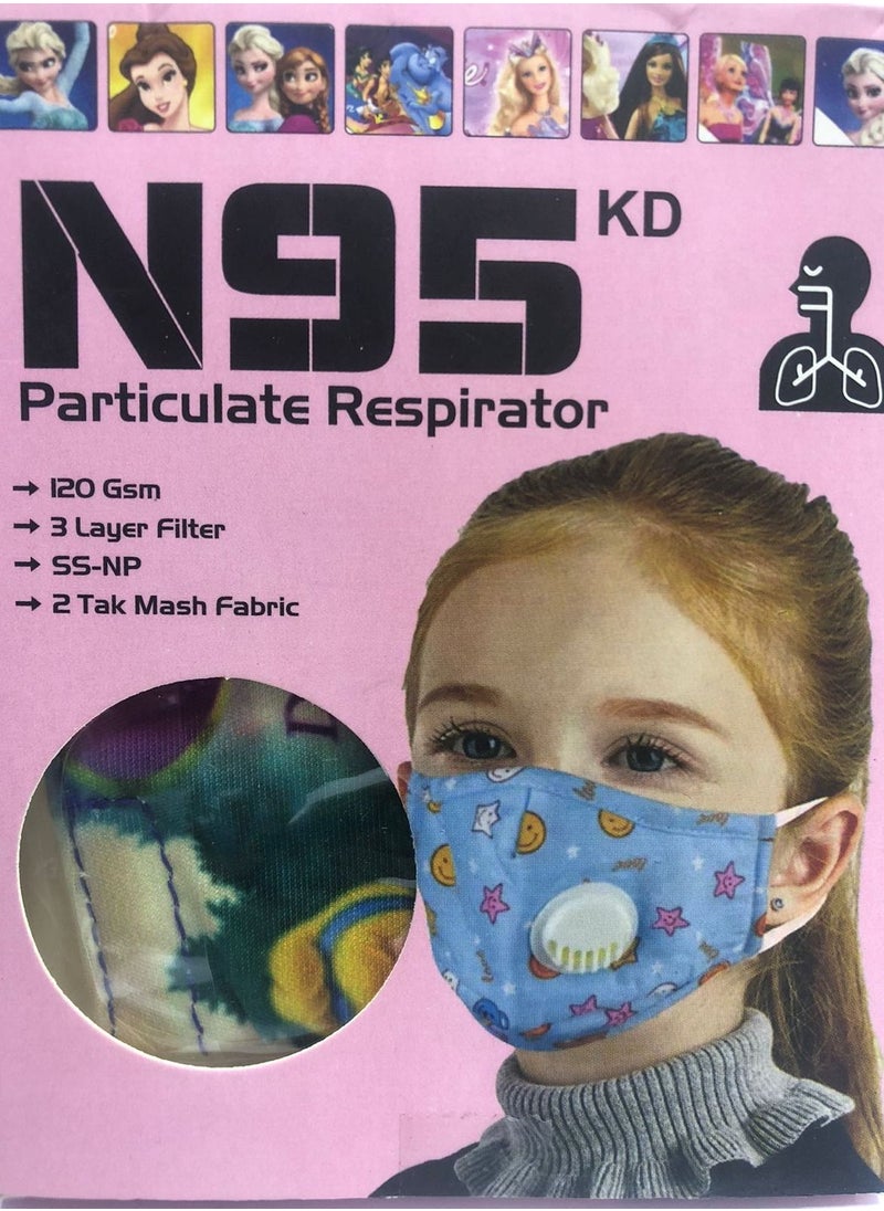 Generic - Kids Cartoon Character Face Mask Reusable-With Filter-Pack of 6 Different Design - Image 1