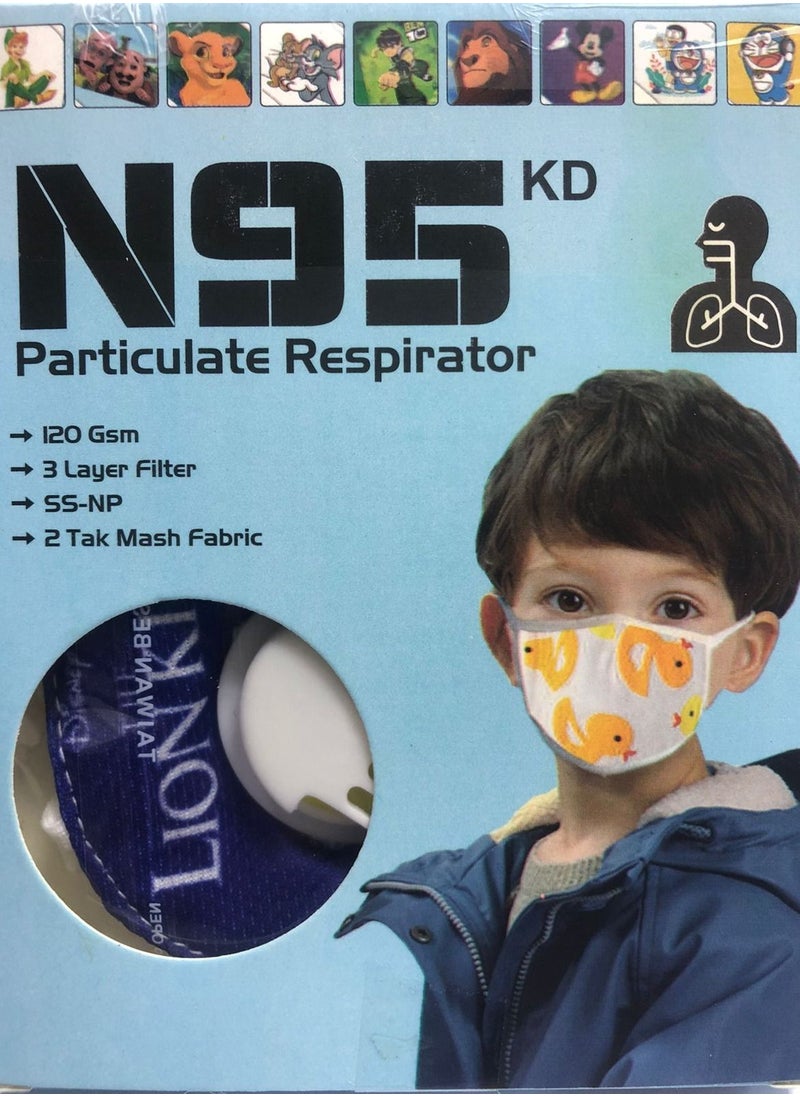 Generic - Kids Cartoon Character Face Mask Reusable-With Filter-Pack of 6 Different Design - Image 1