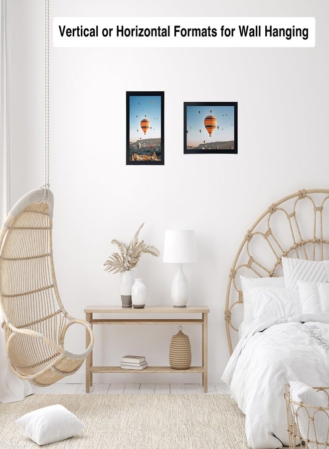 JCJMY 5x6 Picture Frame Black for Wall Hanging or Tabletop, Wall Mounting Horizontally or Vertically, 5 x 6 Wall Gallery Poster Photo Frame with Shatter Resistant Plexiglass, Black - Image 5