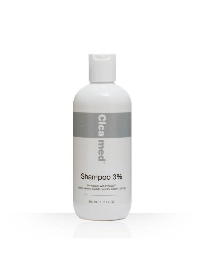 Cicamed Hair Loss Treatment Shampoo 3% - Silicone & Sulfate Free Shampoo with Procapil for Thicker, Stronger Hair - Supports Scalp Health and Hair Growth - 10.1 fl oz (300ml) - Image 1
