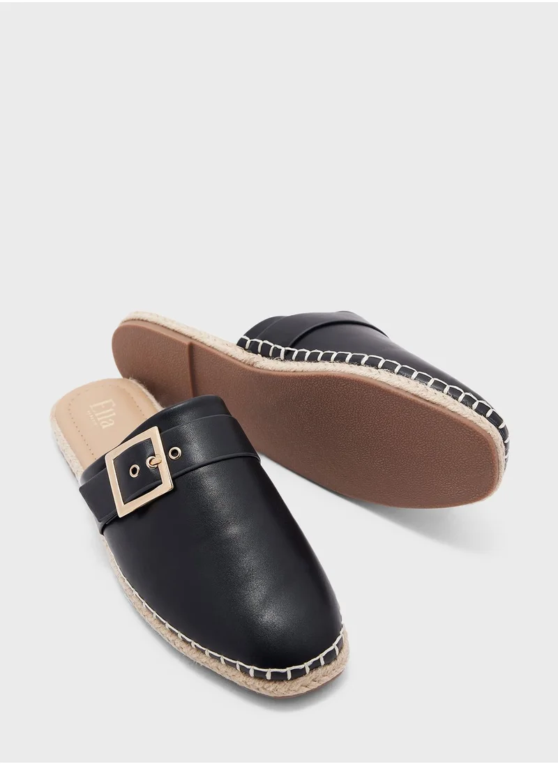 ELLA Buckle Detail Slip On Espadrille