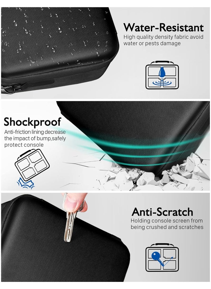 OHAHO - Carrying Storage Case for Nintendo Switch/For Switch OLED Model (2021) Portable Travel All Protective Hard Messenger Bag Soft Lining 21Games for Switch Console Pro Controller Accessories Black - Image 1