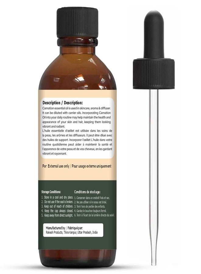 Organic Zing Carnation (Dianthus Caryophyllus) Oil | Pure & Natural Essential Oil for Skincare, Aroma & Diffuser - 30ml/1.01fl oz - Image 2